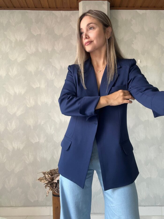 Ref. 067: Blazer elegante semiceñido - azul oscuro - Image 4