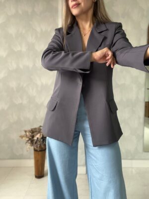 Ref. 067: Blazer elegante semiceñido - gris oscuro - Image 4