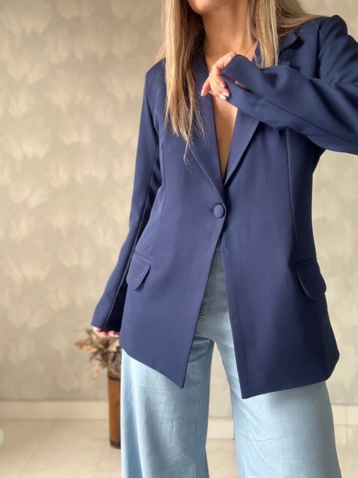 Ref. 067: Blazer elegante semiceñido - azul oscuro - Image 2