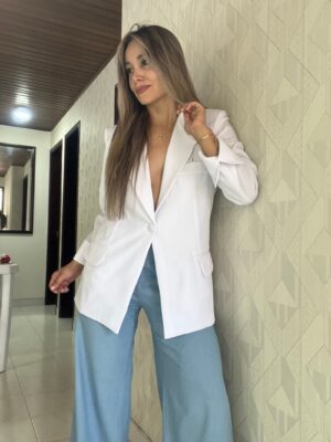 Ref. 067: Blazer elegante semiceñido - blanco - Image 6