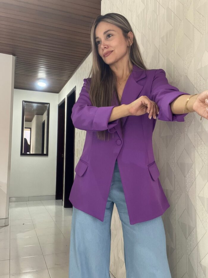 Ref. 067: Blazer elegante semiceñido - púrpura - Image 5