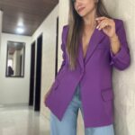 Ref. 067: Blazer elegante semiceñido - púrpura