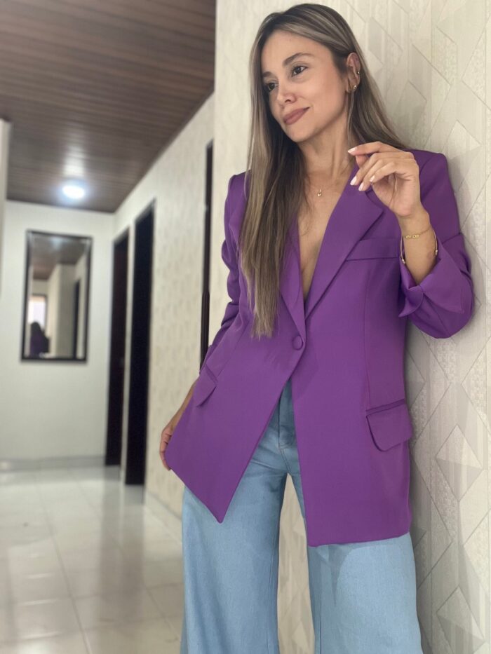 Ref. 067: Blazer elegante semiceñido - púrpura - Image 1