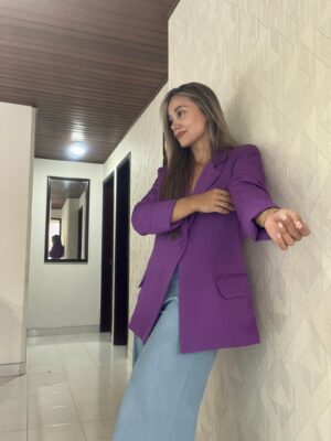Ref. 067: Blazer elegante semiceñido - púrpura - Image 2