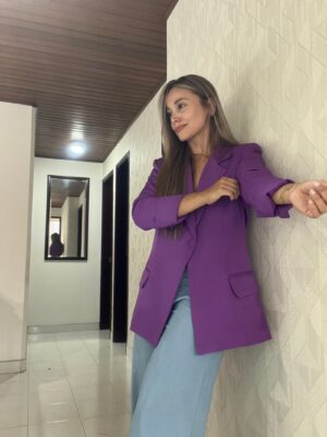 Ref. 067: Blazer elegante semiceñido - púrpura - Image 4