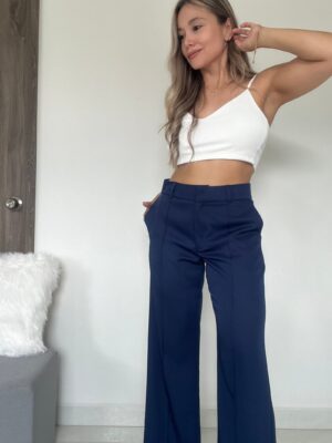 Ref. 067: Pantalón recto semiceñido - azul oscuro - Image 2