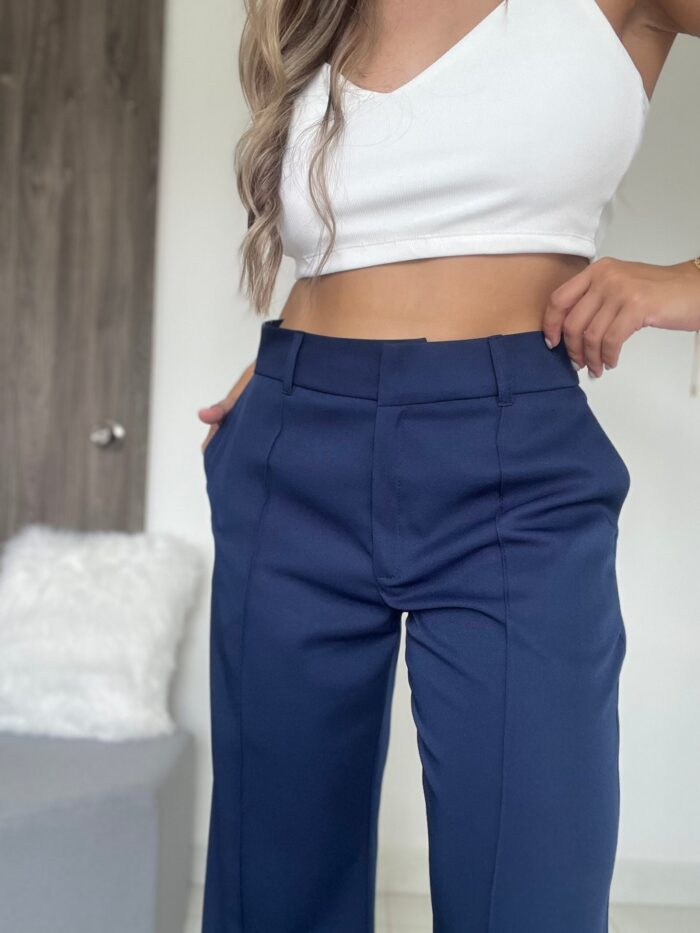 Ref. 067: Pantalón recto semiceñido - azul oscuro - Image 6