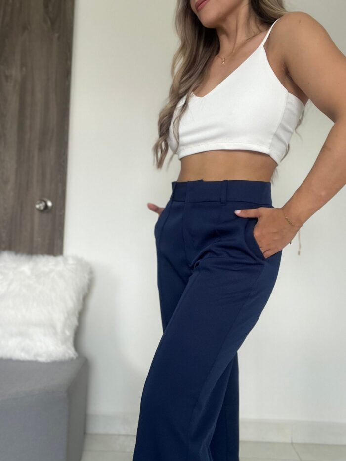 Ref. 067: Pantalón recto semiceñido - azul oscuro - Image 8