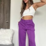 Ref. 067-3: Pantalón recto semiceñido - púrpura