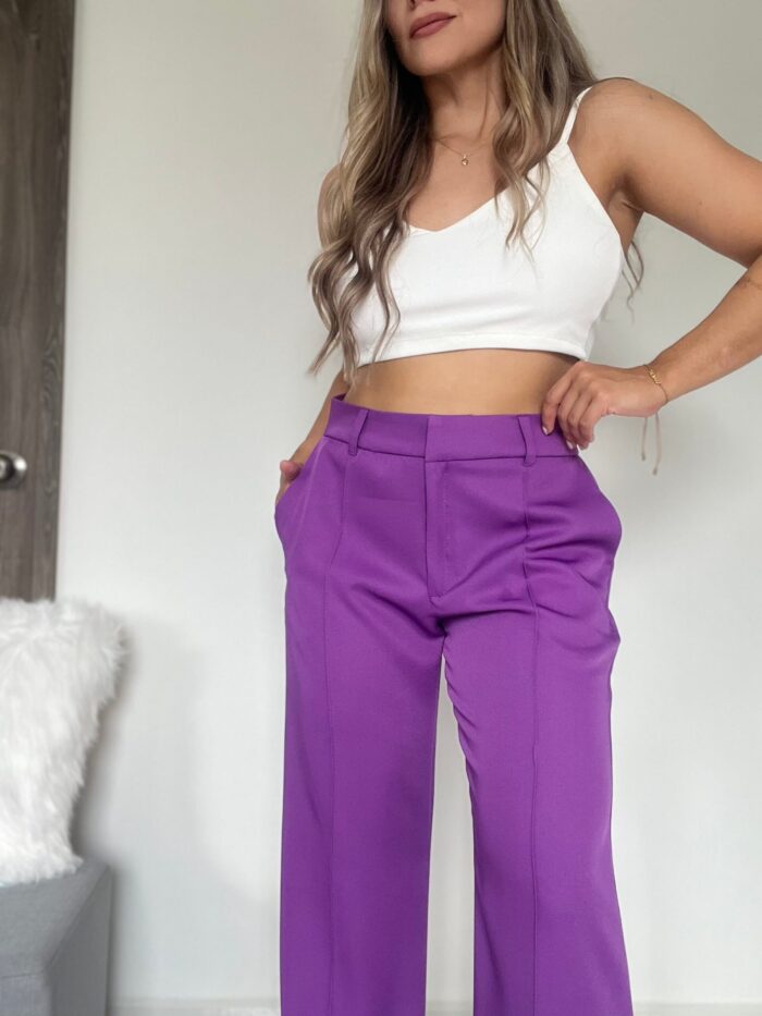 Ref. 067: Pantalón recto semiceñido - púrpura - Image 3
