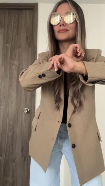 Ref. 073: Blazer oversize liviano - bamboo