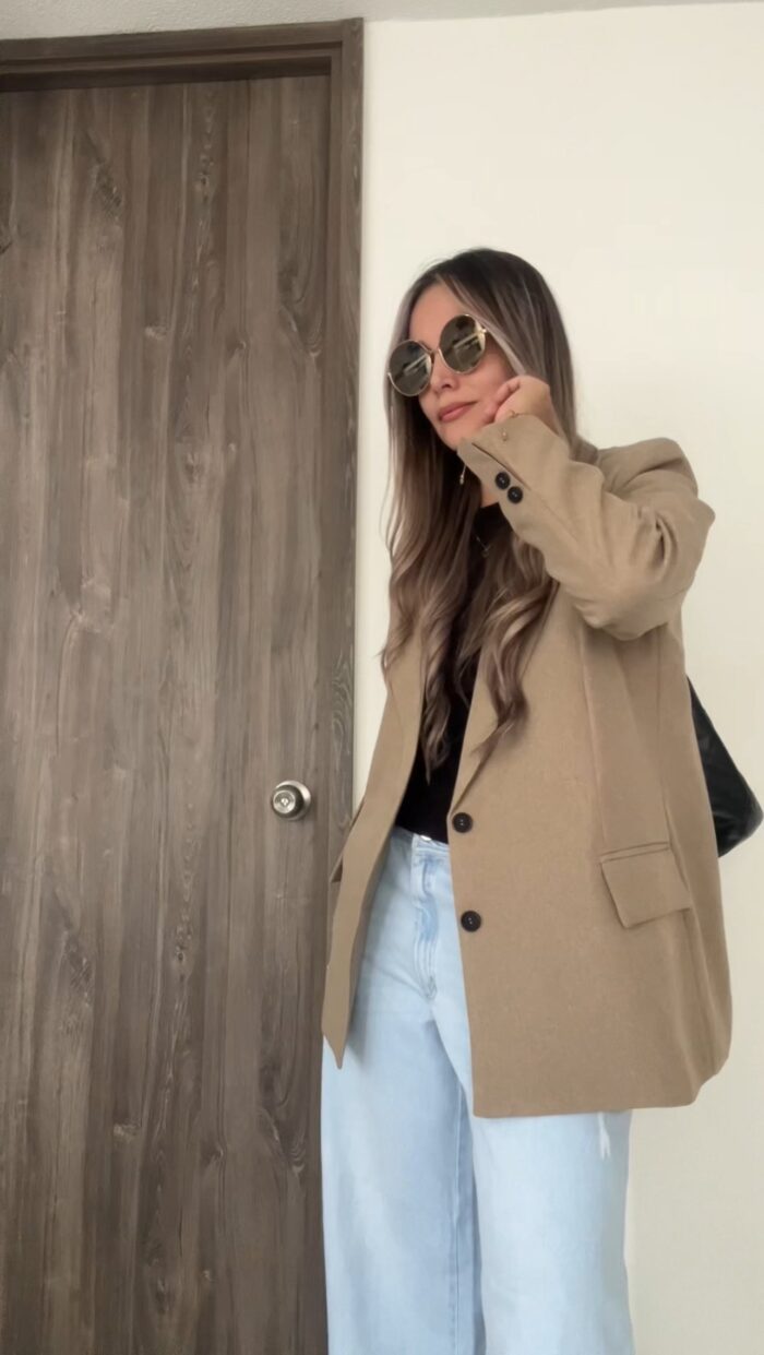 Ref. 073: Blazer oversize liviano - bamboo - Image 5