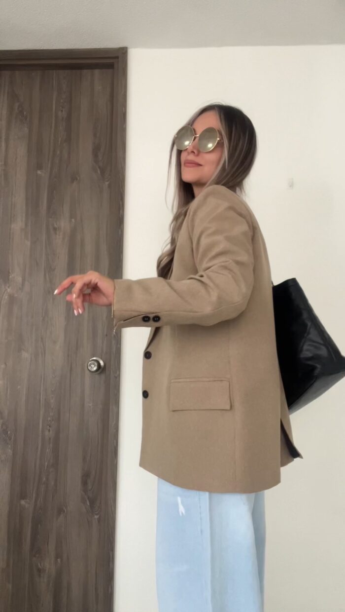 Ref. 073: Blazer oversize liviano - bamboo - Image 9