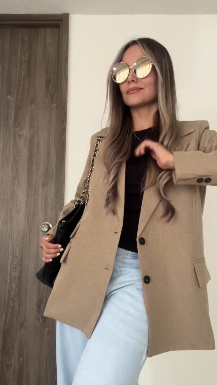 Ref. 073: Blazer oversize liviano - bamboo - Image 11