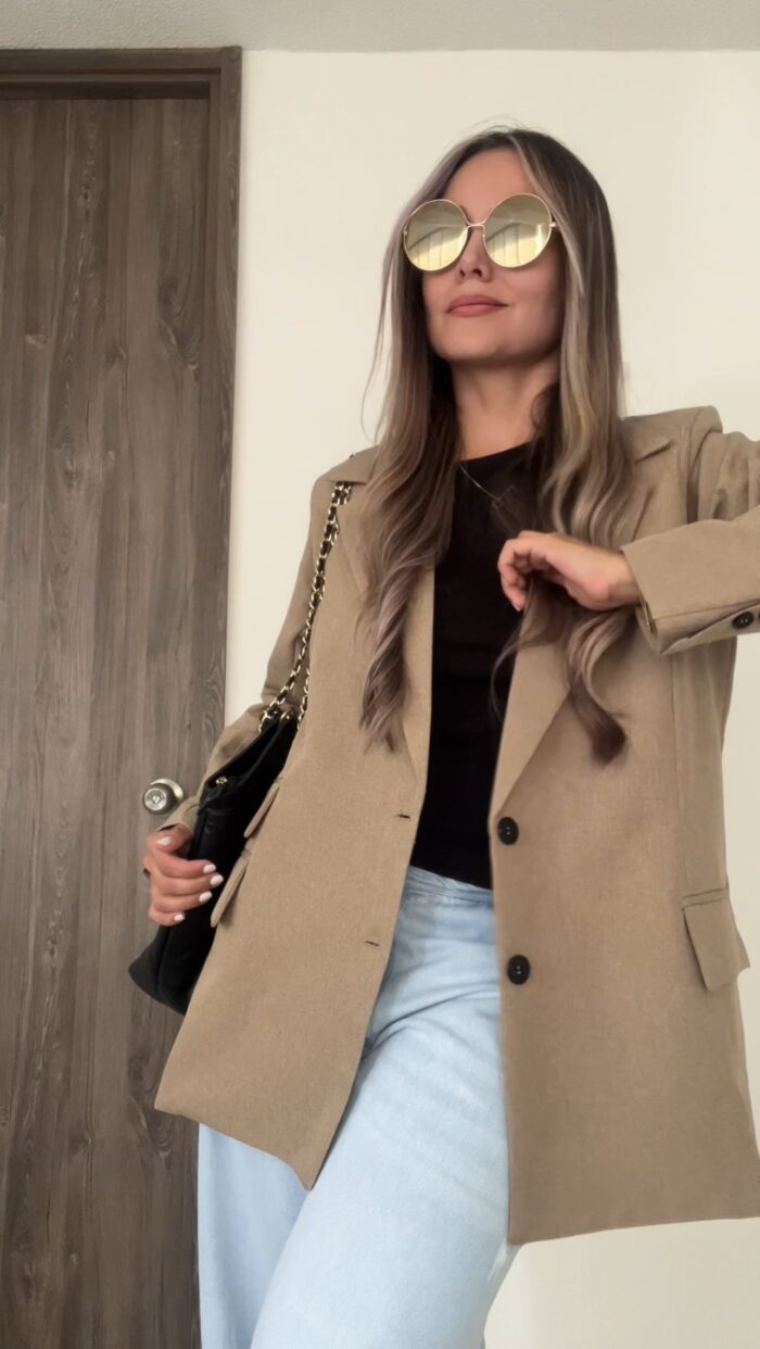Ref. 073: Blazer oversize liviano - bamboo - Image 8