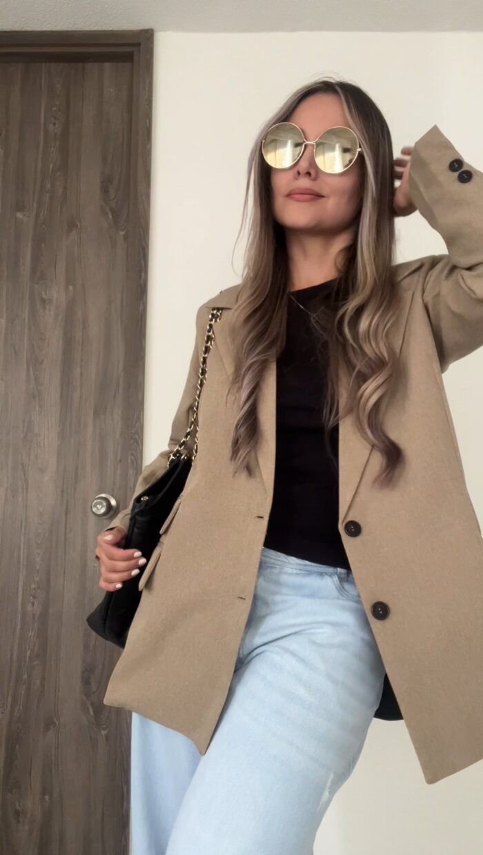 Ref. 073: Blazer oversize liviano - bamboo - Image 2