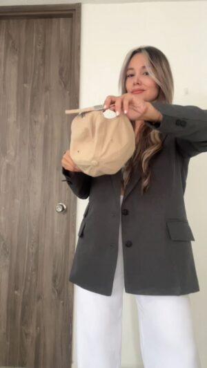 Ref. 073: Blazer oversize liviano - gris otoño - Image 8