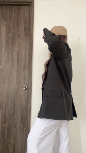 Ref. 073: Blazer oversize liviano - gris otoño - Image 4