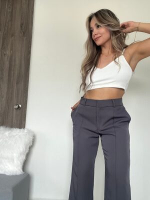 Ref. 067: Pantalón recto semiceñido - gris ocuro - Image 5