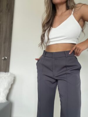 Ref. 067: Pantalón recto semiceñido - gris ocuro - Image 2