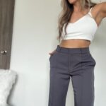 Ref. 067-3: Pantalón recto semiceñido - gris ocuro