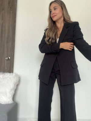 Ref. 067: Set formal pantalón y blazer semiceñido - negro - Image 7