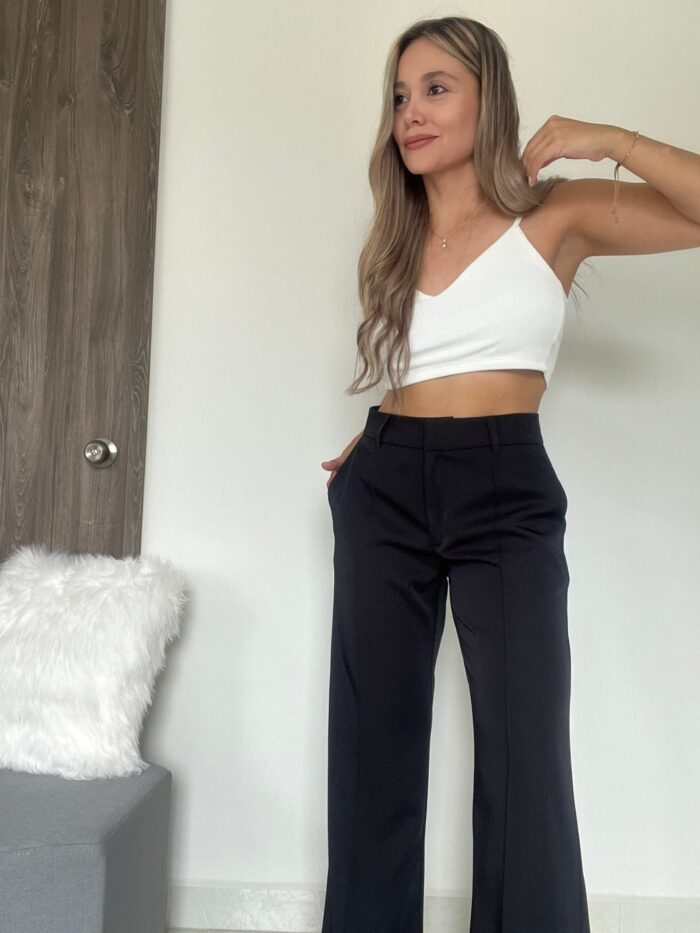 Ref. 067: Pantalón recto semiceñido - negro - Image 3