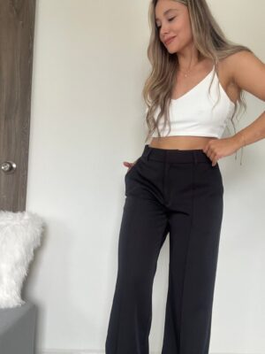 Ref. 067: Pantalón recto semiceñido - negro