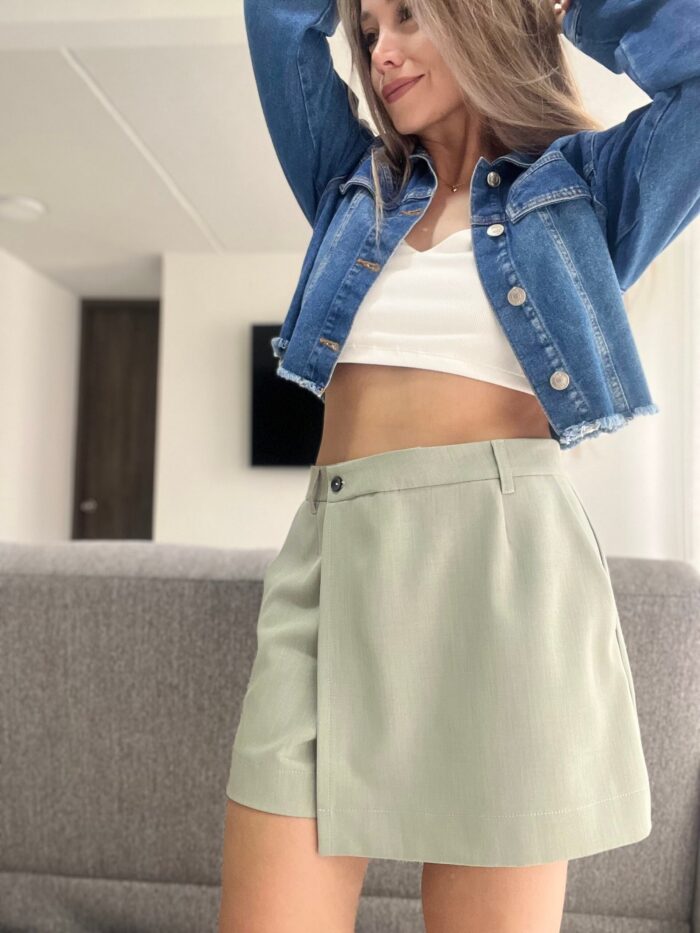 Ref. 069: Falda/short - verde nude - Image 1