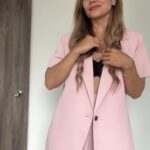 Ref. 078: Blazer semioversize manga corta y Short clásico - palo de rosa