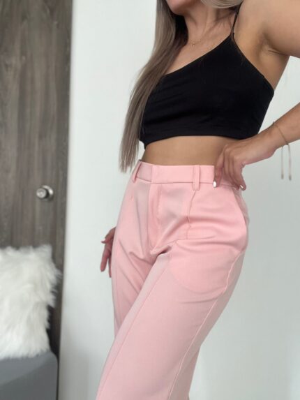 Ref. 067: Pantalón recto semiceñido - palo de rosa