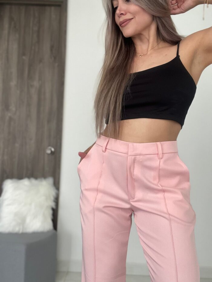 Ref. 067: Pantalón recto semiceñido - palo de rosa - Image 3