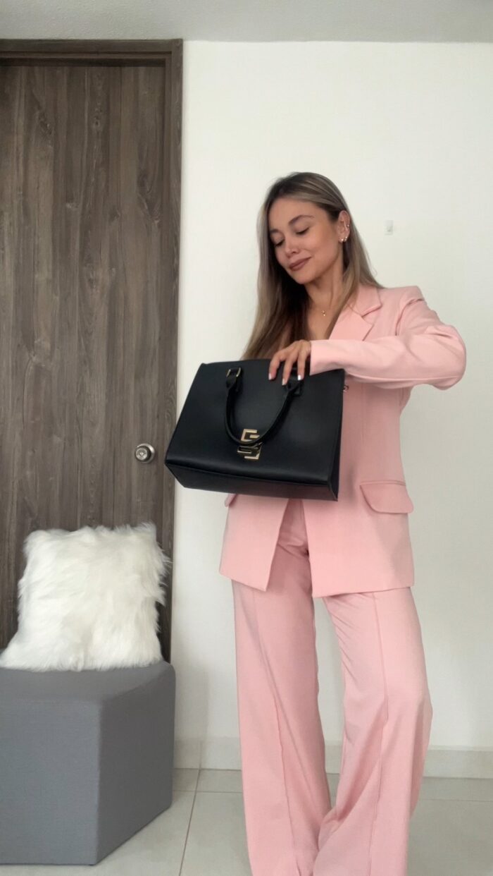 Ref. 067: Set formal pantalón y blazer semiceñido - palo de rosa - Image 1