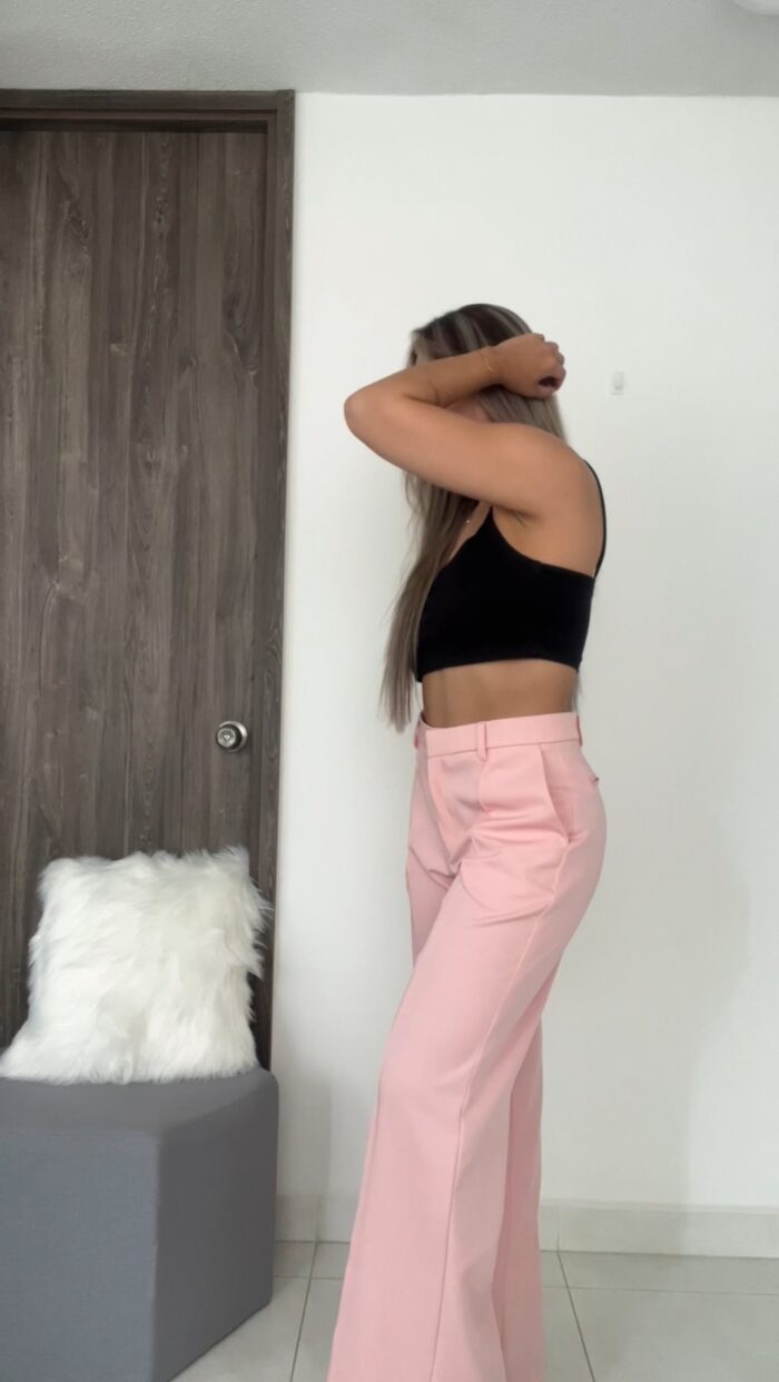 Ref. 067: Pantalón recto semiceñido - palo de rosa - Image 5