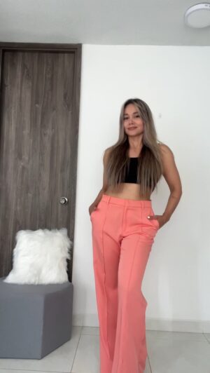 Ref. 067: Pantalón recto semiceñido - salmón - Image 3