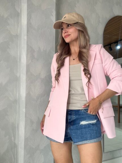 Ref.077- 4: Blazer Semioversize - palo de rosa