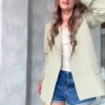 Ref.077- 4: Blazer Semioversize - verde manzana