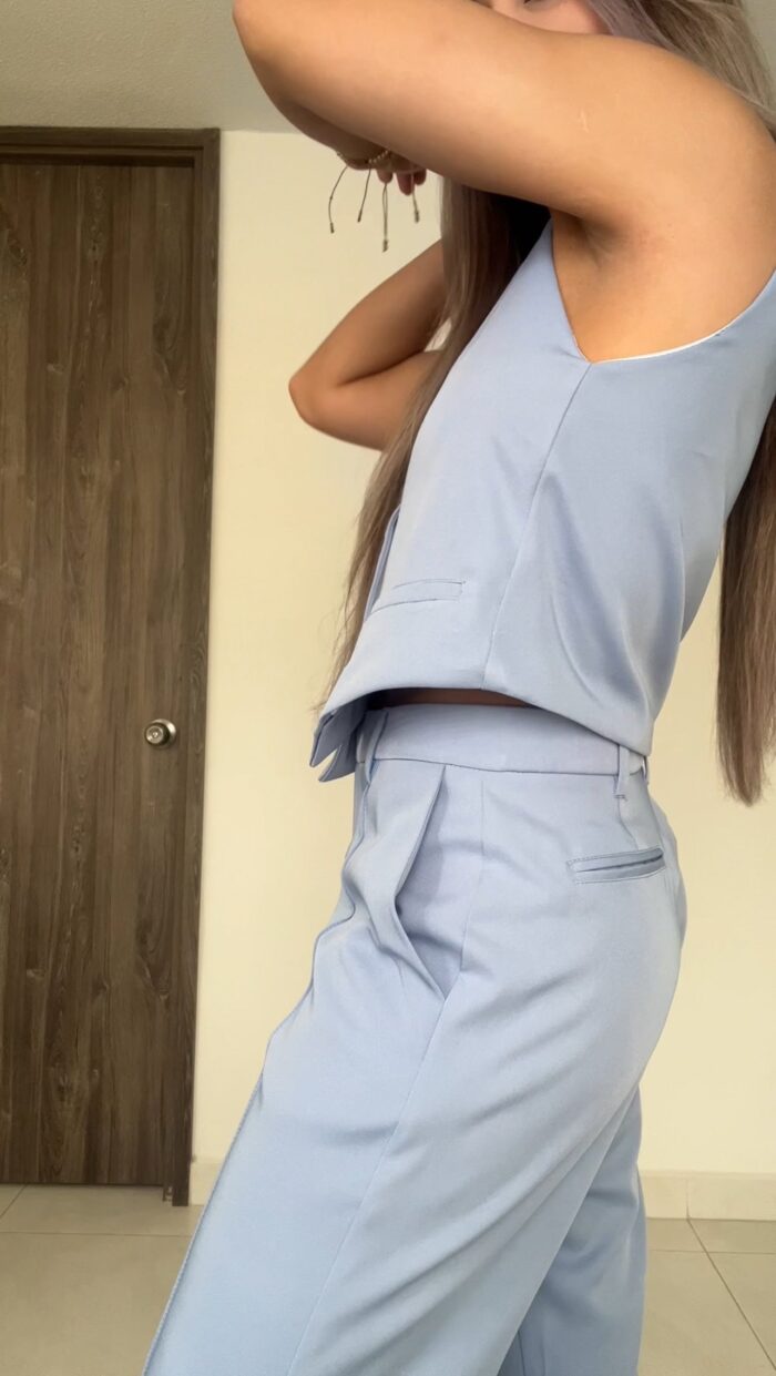 Ref. 067: Chaleco y pantalón formal - azul índigo - Image 3