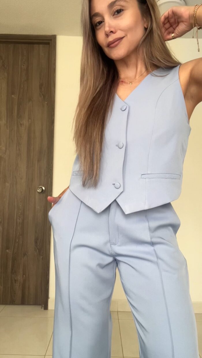 Ref. 067: Chaleco y pantalón formal - azul índigo - Image 4