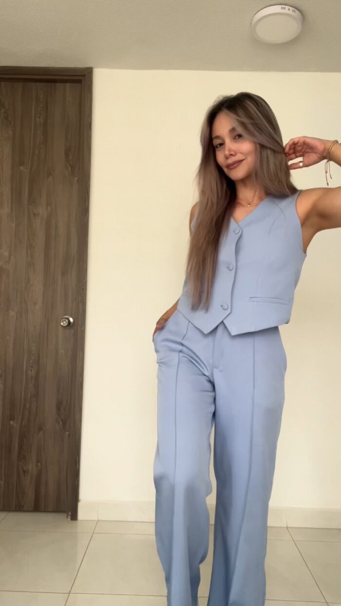 Ref. 067: Chaleco y pantalón formal - azul índigo - Image 2