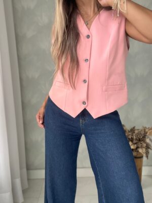 Ref. 032: Chaleco con cortes - palo de rosa