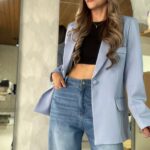 Ref. 067-2: Blazer elegante semiceñido - azul índigo