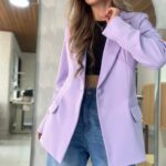 Ref. 067-2: Blazer elegante semiceñido - lila