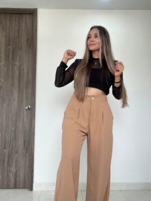 Ref. 015: Pantalón corte clásico en color miel - Image 5