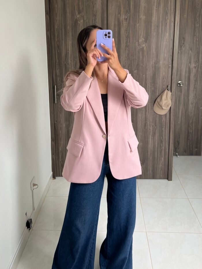 Ref. 047: Blazer semioversize liviano - rosé - Image 1