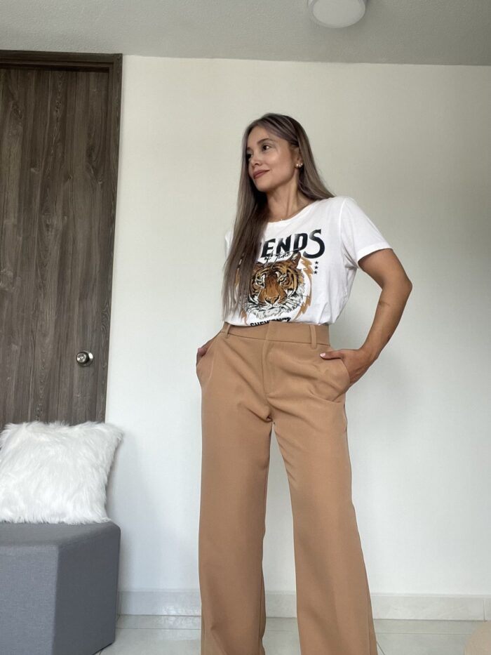 Ref. 057: Pantalón semicampana clásico - camel - Image 6
