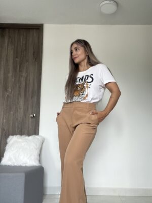 Ref. 057: Pantalón semicampana clásico - camel - Image 4