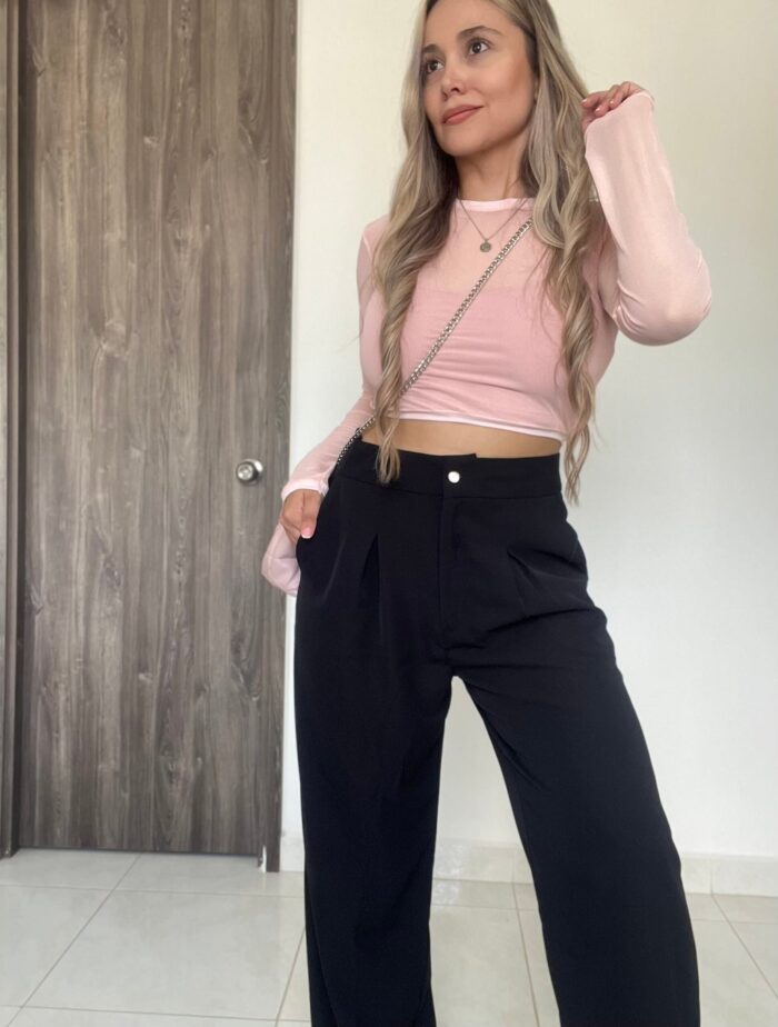 Ref. 015: Pantalón corte clásico en color negro - Image 2