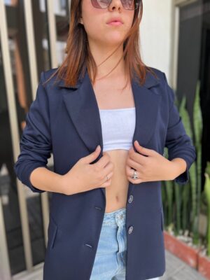 Ref. 010: Blazer semioversize en color azul oscuro - Image 5