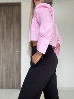 Ref. 017: Pantalón clásico semicampana color negro - Image 5